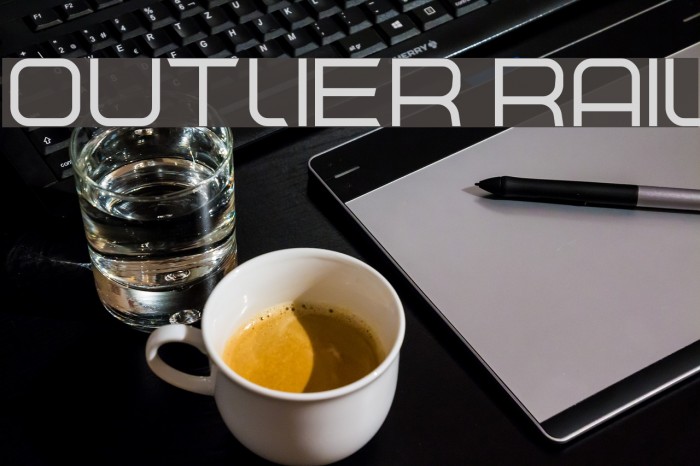 Outlier Rail Font examples
