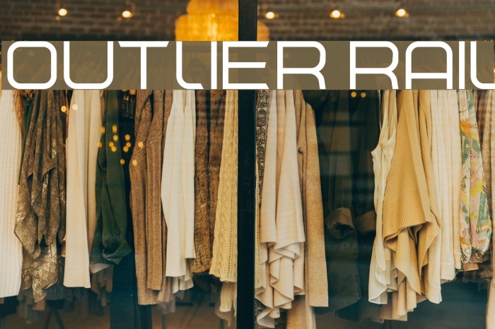 Outlier Rail Font examples