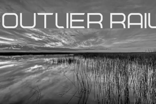 Outlier Rail Font examples