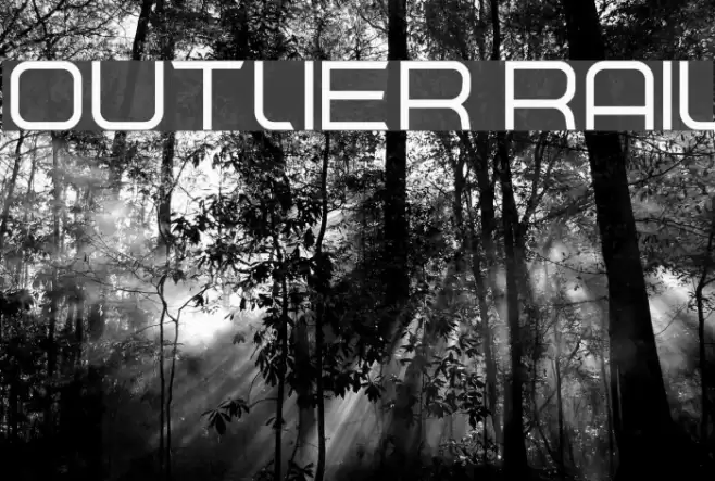 Outlier Rail Font examples