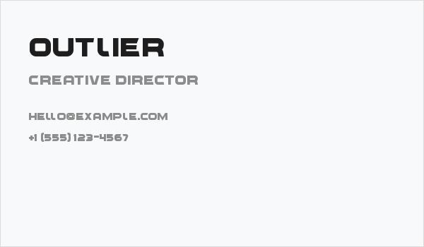 Outlier Business Card