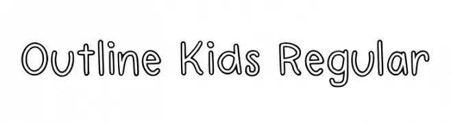 Outline Kids Regular  Free Fonts Download