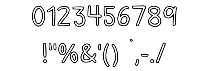 Outline Kids Regular Schriftart Anderer Schreiben