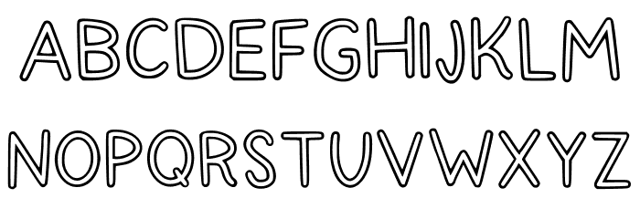 Outline Kids Regular Schriftart Groß