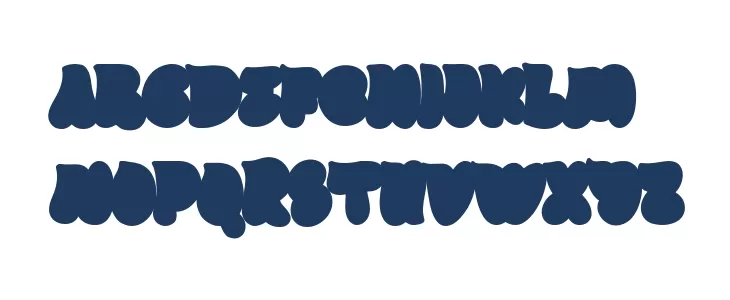 Outline Mirage Fill Font Litere mari