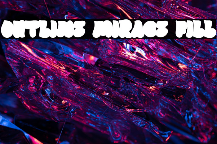 Outline Mirage Fill Font examples
