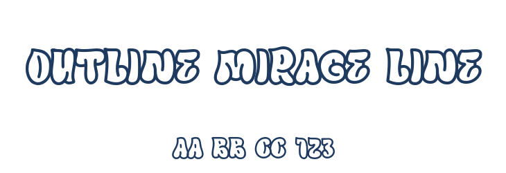 Outline Mirage Line Font Preview
