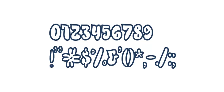 Outline Mirage Line Font Alte caractere