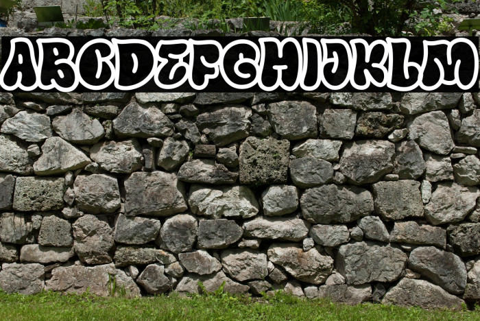 Outline Mirage Line Font examples