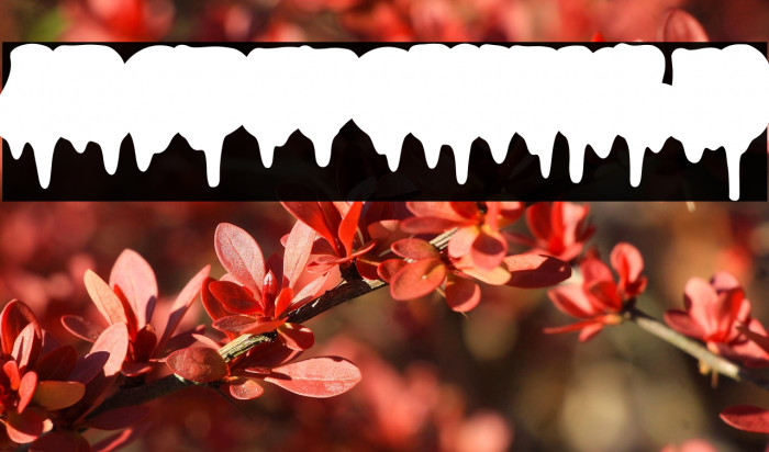 Outline Mirage Melt Font examples