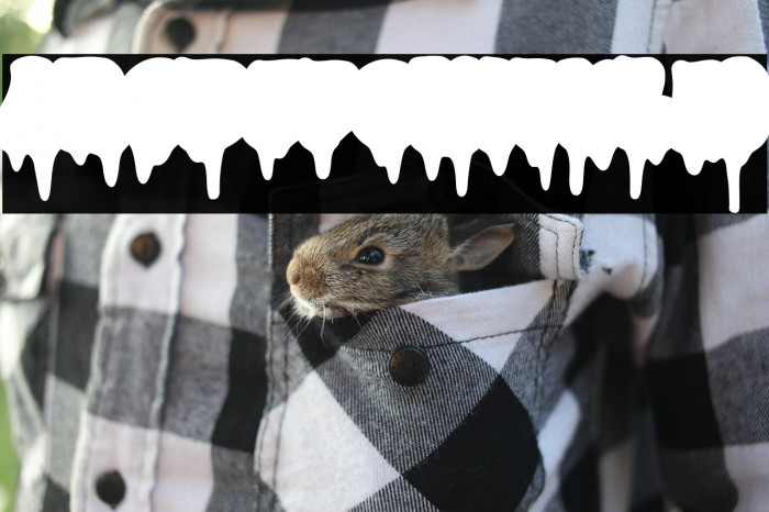 Outline Mirage Melt Font examples