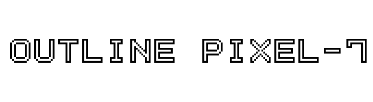 Outline Pixel-7 Font