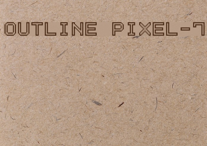 Outline Pixel-7 Font examples
