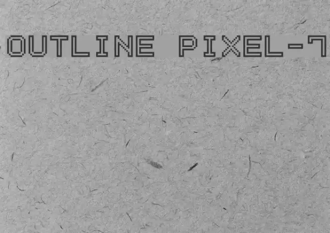 Outline Pixel-7 Caratteri examples