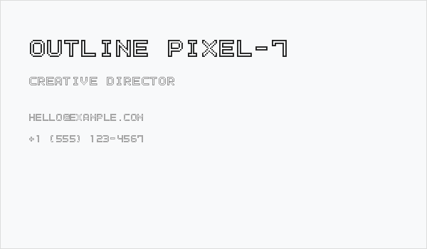 Outline Pixel-7 Business Card