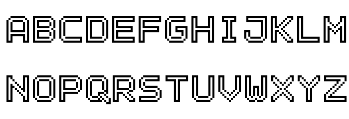 Outline Pixel-7 Font LOWERCASE