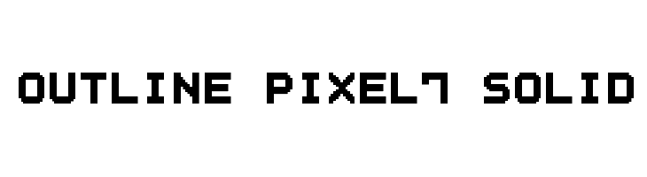 Outline Pixel7 Solid  Frei Schriftart Herunterladen