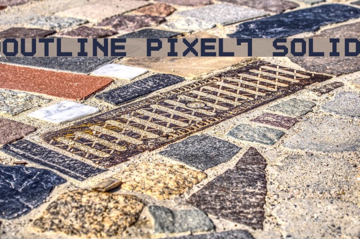Outline Pixel7 Solid Font examples