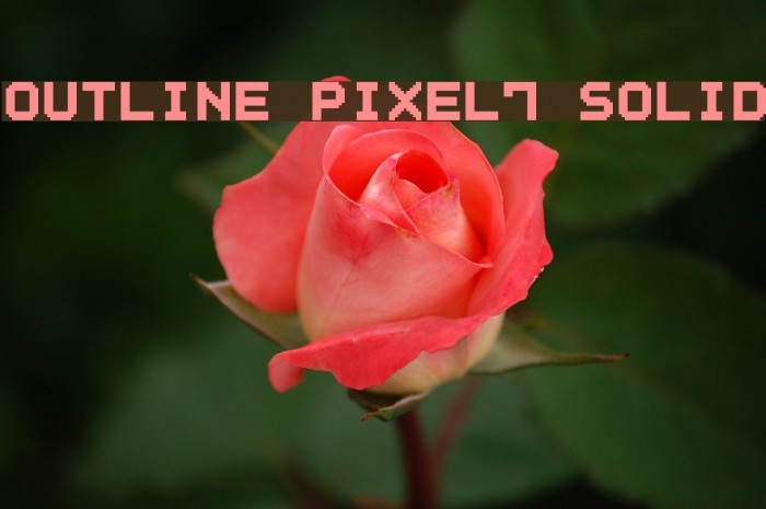 Outline Pixel7 Solid Font examples
