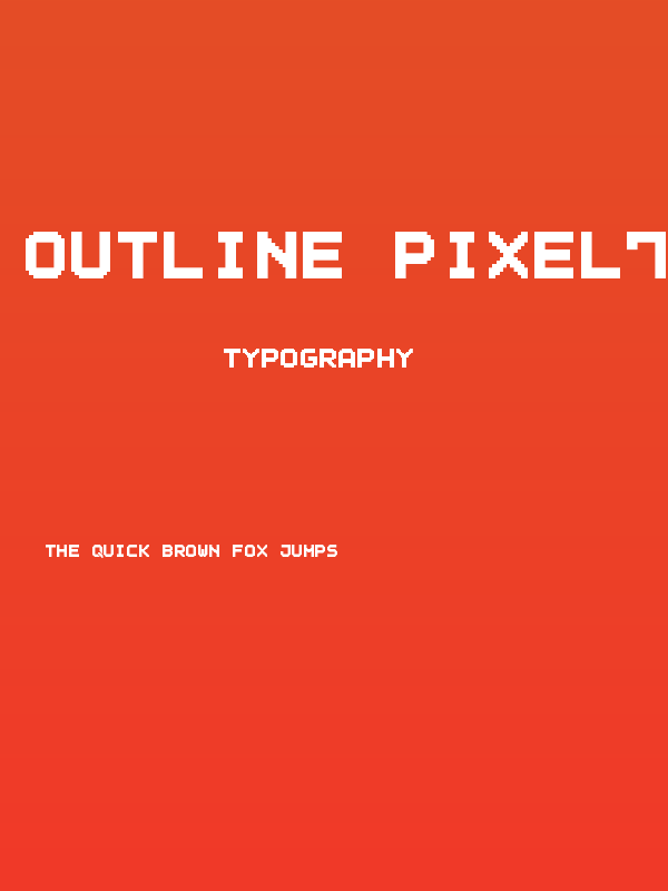 Outline Pixel7 Solid Poster