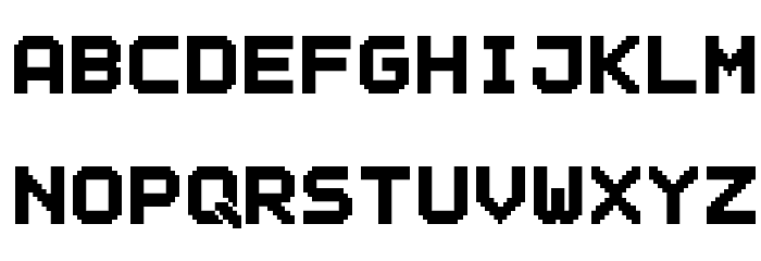 Outline Pixel7 Solid Font LOWERCASE