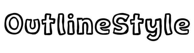 Outline Style  les polices de caractères gratuit tlcharger