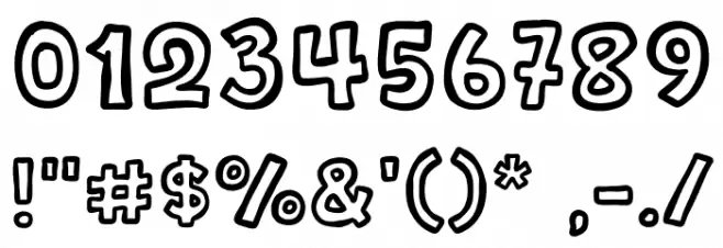 Outline Style Caratteri ALTRI CARATTERI