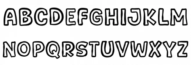 Outline Style Caratteri MAIUSCOLE