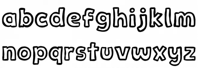 Outline Style Caratteri MINUSCOLO