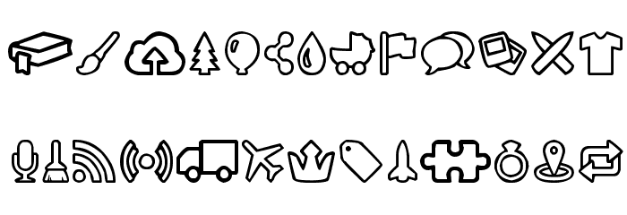 Outline mix Font LOWERCASE