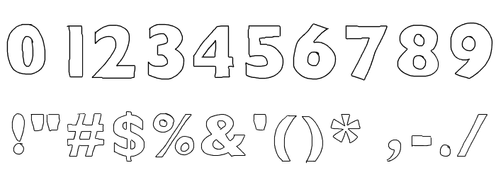Outline Font OTHER CHARS