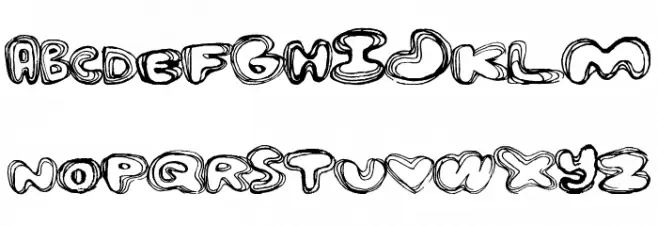 OutlineAround Schriftart Groß