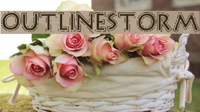 OutlineStorm Font examples