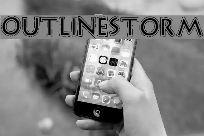 OutlineStorm Font examples