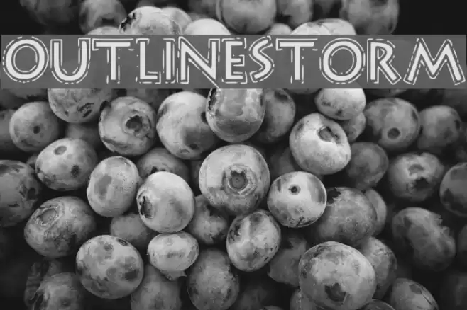 OutlineStorm Font examples