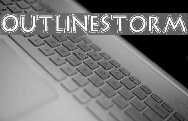 OutlineStorm Font examples