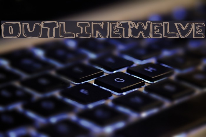 OutlineTwelve Font examples