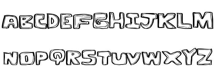 OutlineTwelve Font LOWERCASE