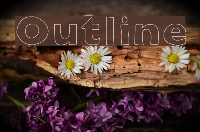 Outline Font examples