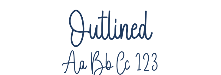 Outlined Font Preview