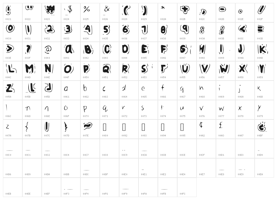 Outlined_It Character Map