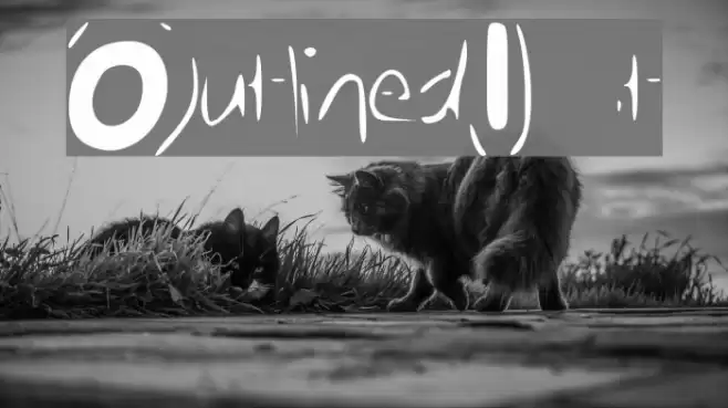 Outlined_It Font examples