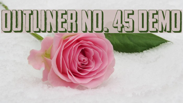 Outliner No. 45 DEMO फ़ॉन्ट examples