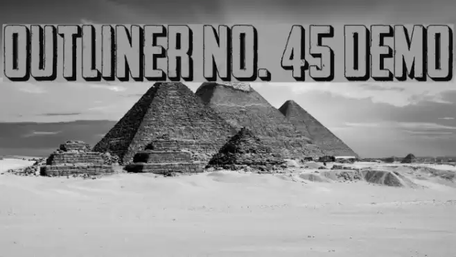 Outliner No. 45 DEMO Font examples