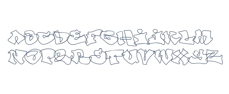 Outliner خط أحرف كبيرة