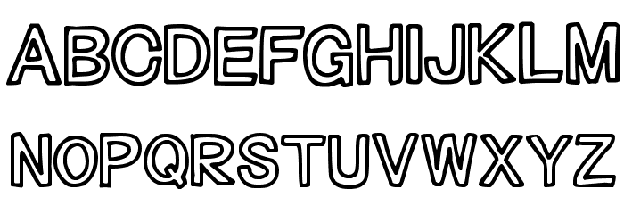 Outliners Font LOWERCASE