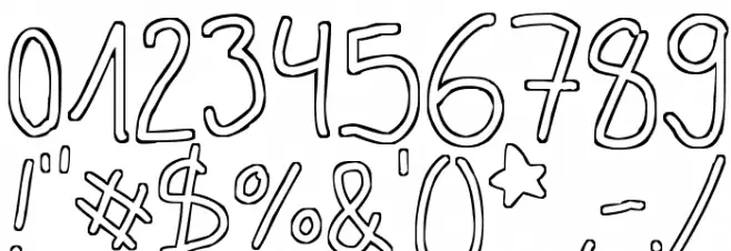 Outlines Font OTHER CHARS