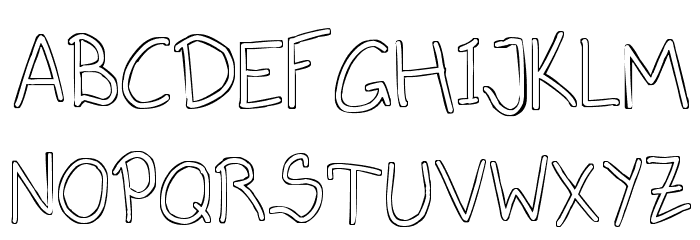 Font with outline. Multi-outlined fonts.
