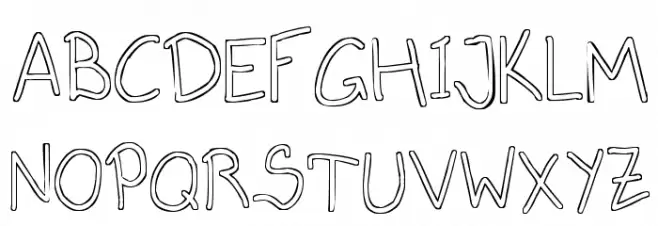 Outlines Font UPPERCASE