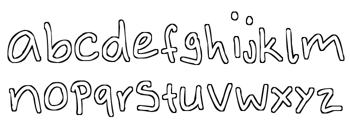 Outlines Font LOWERCASE